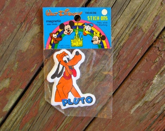 Vintage Disney Souvenir - Pluto Two-In-One Stick-on - Disney Pluto Magnet