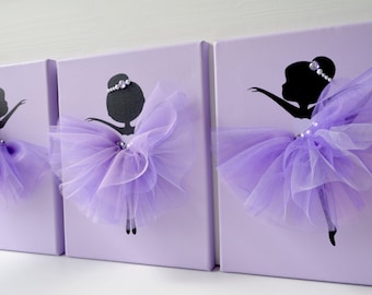 Lavender Wall Art dancing ballerinas wall decor. nursery wall art in lavender Lavender Wall Art dancing ballerinas wall decor. nursery wall art in lavender
