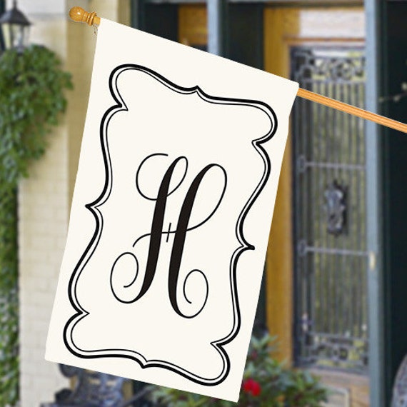 Personalized Monogram House Flag Custom Made by GiftsHappenHere