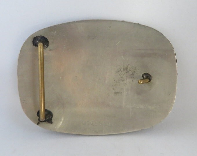 Men's Western Belt Buckle, Vintage Rodeo Belt Buckle, Barrel Racing Trophy Buckle