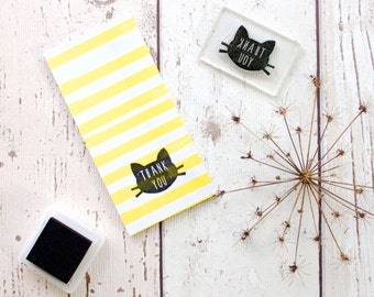 Cat Sitter Stamp - Thank You Stamp - Thank you - Cat Stamp - Clear Stamp - Rubber Stamp - Little Stamp Store
