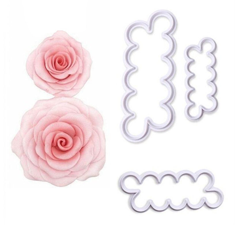 Easy Fondant Rose Maker Set of 3 Sizes Edible Flowers