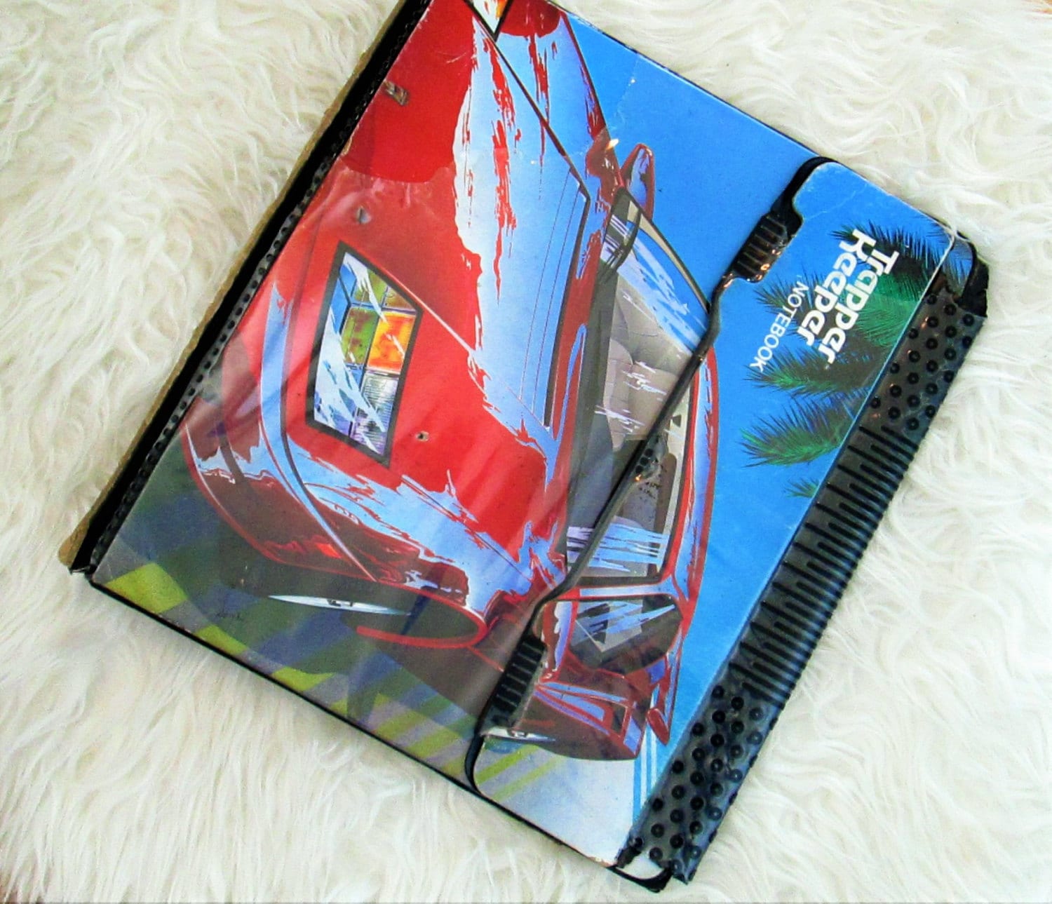 Vintage Ferrari Sports Car Trapper Keeper 3 Ring Binder