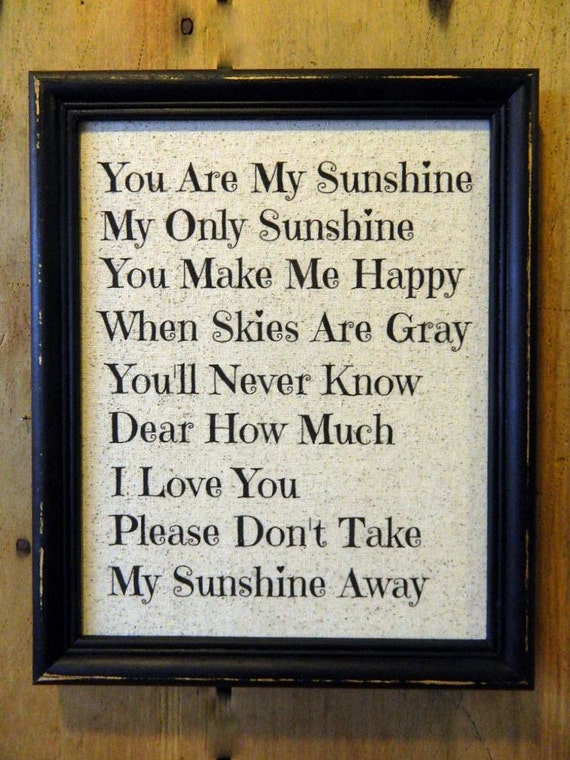 printable you are my sunshine poem