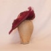 Beautiful handmade plum coloured ladies hat