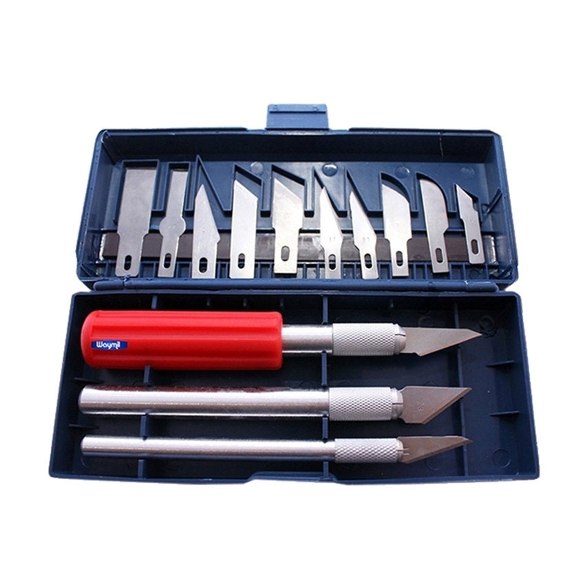 Hobby Exacto Knife Set Assorted 13 Blades & 3 Handles Knives