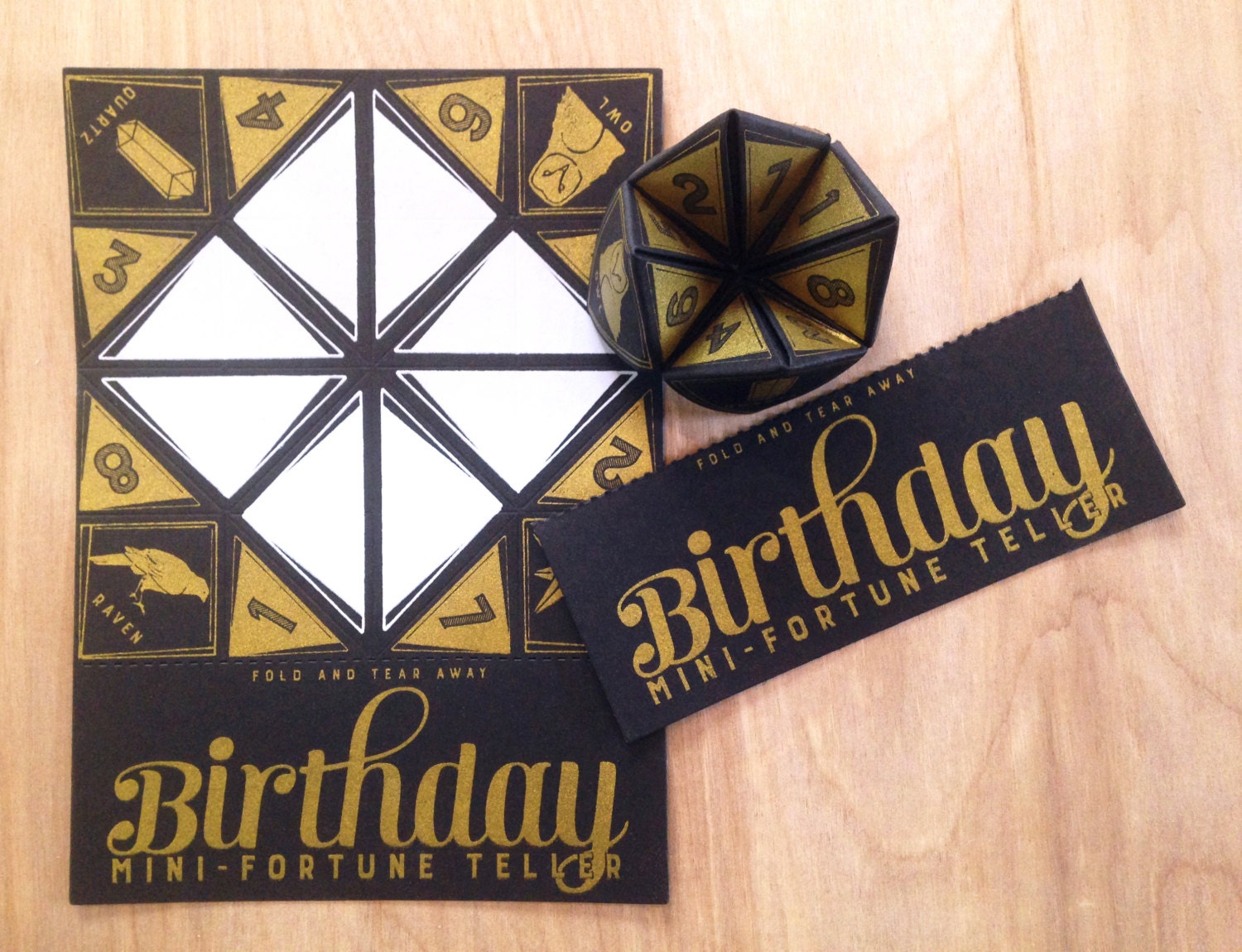 Mini Birthday Fortune Teller Greeting Card