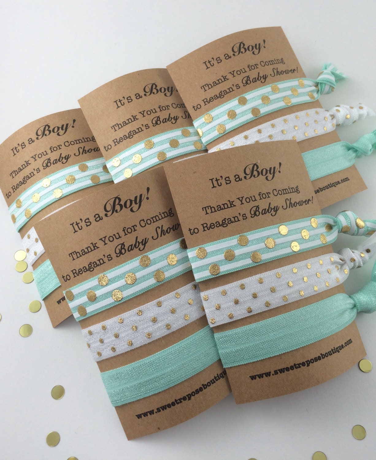 Baby boy shower favors baby boy shower hair tie favors baby