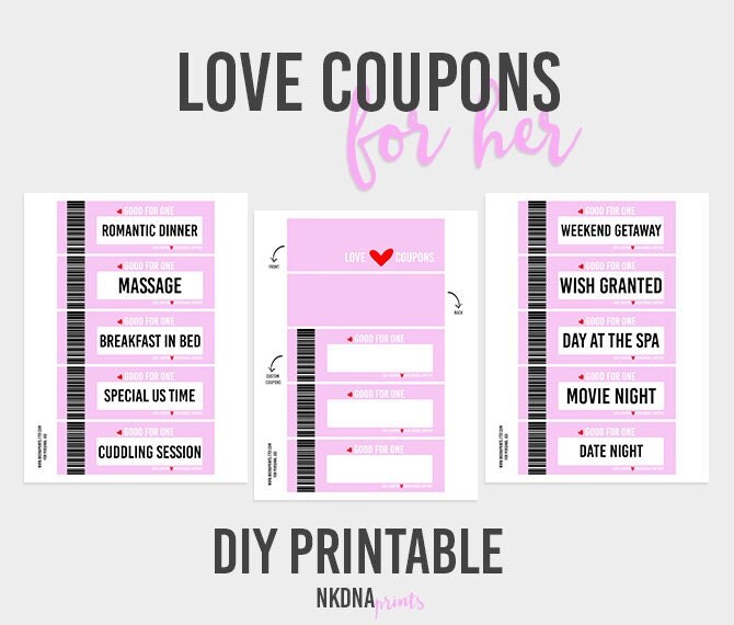 Romantic coupons for her