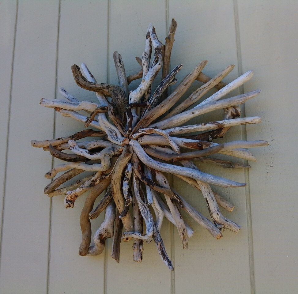Driftwood Wall Hanging Sculpture Beach Wall by BurlgirlCreations