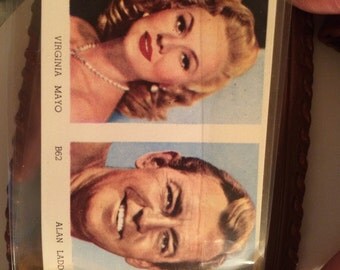 1950s Young Adult 50s Flair Pocket Sized wallet! Featuring Virginia Mayo and Allan Laddo Featuring Retro Stars On Your Bill Fold Retro Purse