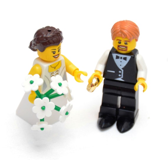 Items similar to Custom Lego Minifigure Bridal Couple ~ Wedding Lego ...