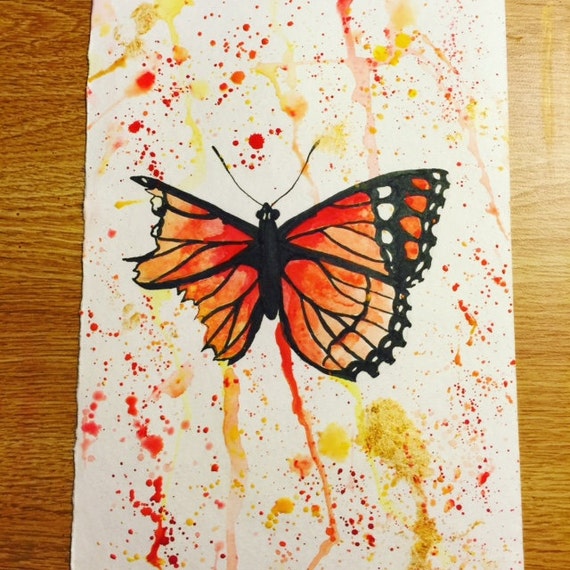 Broken Butterfly Watercolor Painting
