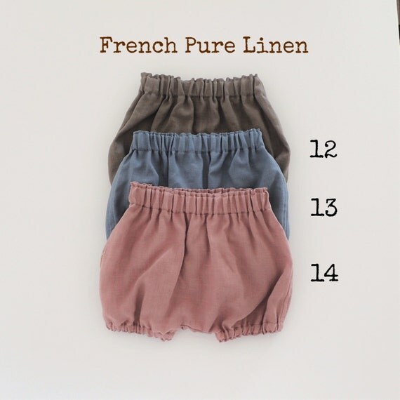 Kids Gift Set of 3 Linen Bloomers Set Baby Gift Idea You