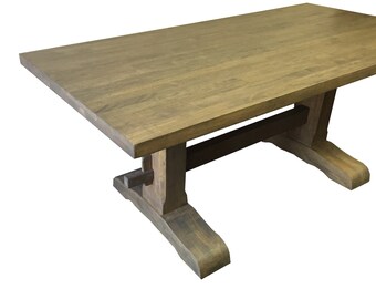 Grey Trestle Farmhouse Table Dinning Table / Kitchen Table / Desk