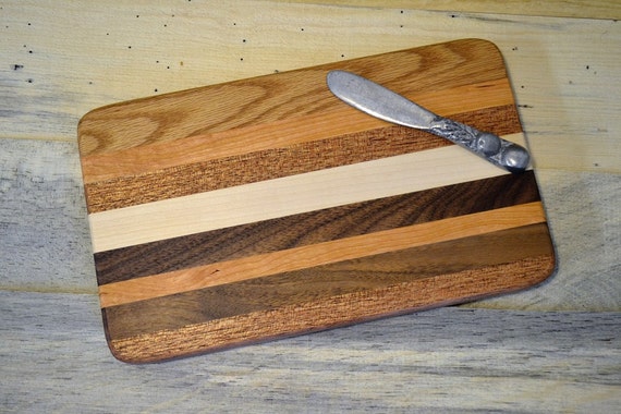 Handmade Cheese Board (6" x 10"); can be used as space-saving cutting board! Cheese knife not included.
