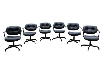 Leather desk chair | Etsy