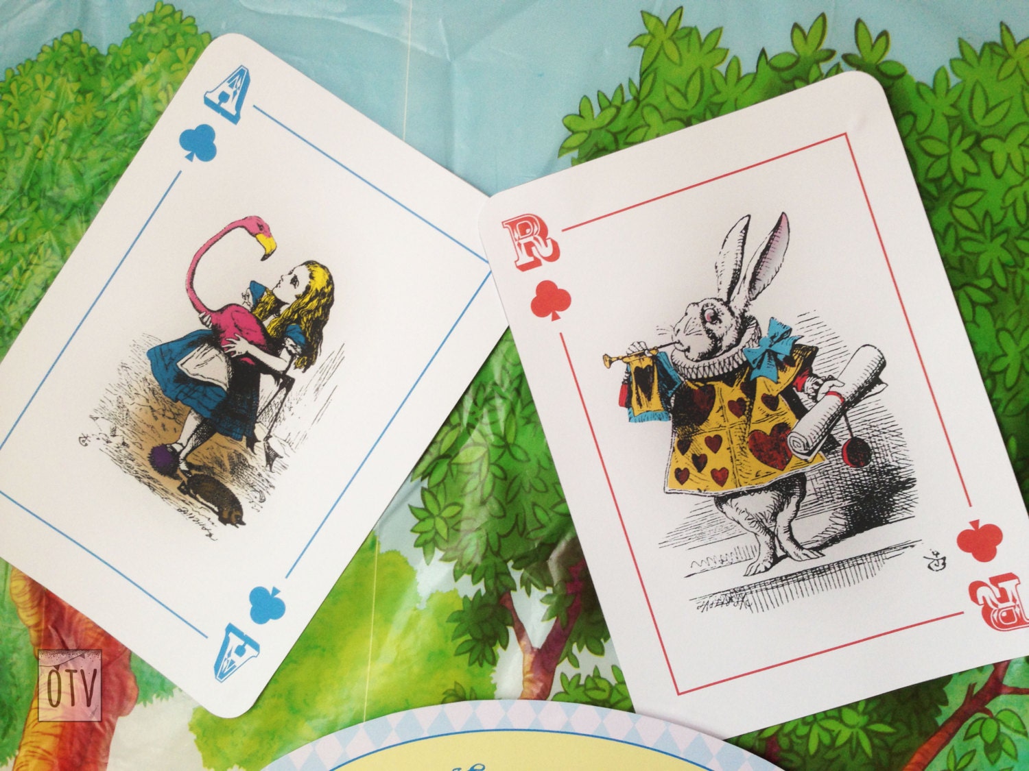 Alice in Wonderland LARGE Playing Cards Birthday Baby