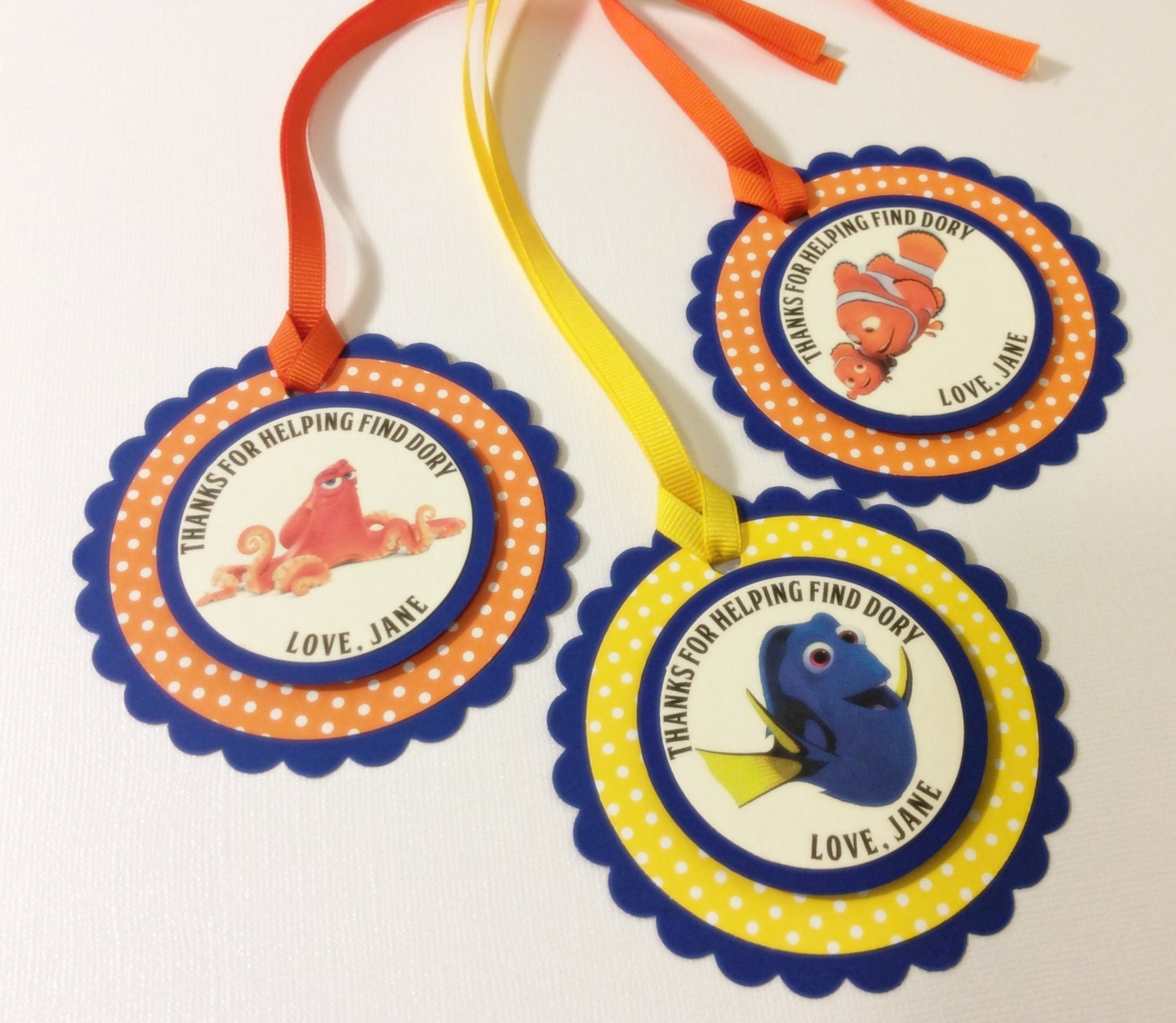 Finding Dory Gift Tags - Finding Dory Favor Tags - Dory Tags - Handmade ...