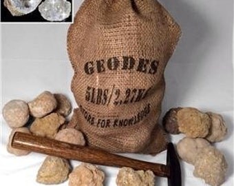 Gift Bag Break Your Own Geodes 5 lbs - 20 Whole Moroccan Geodes 2"
