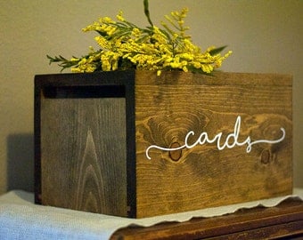 Rustic Wedding Card Box, Personalized Wedding Card Box, Wedding Money Box, rustic wedding, rustic card box, wedding cards, card holder