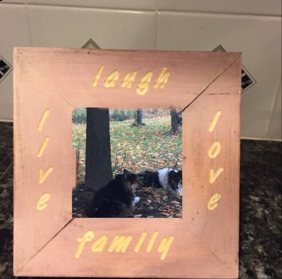 Live Laugh Love Family picture frame by CarviNChick on Etsy