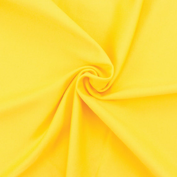 Solid Yellow Nylon Lycra Swimsuit Fabric