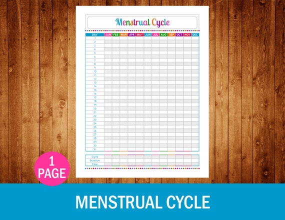 Menstrual Cycle Instant Download PDF By OrganizedCandyShoppe