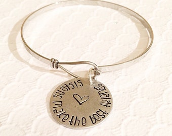 Sisters bracelet - Hand stamped bracelet - Always sisters forever friends bracelet - Sisters bracelet - sisters make the best friends