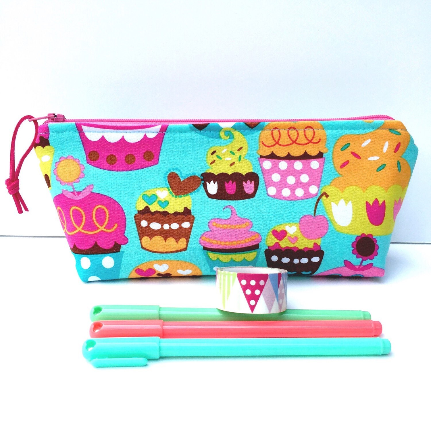 Cupcake Pencil Pouch/Cute Pencil Case/Planner