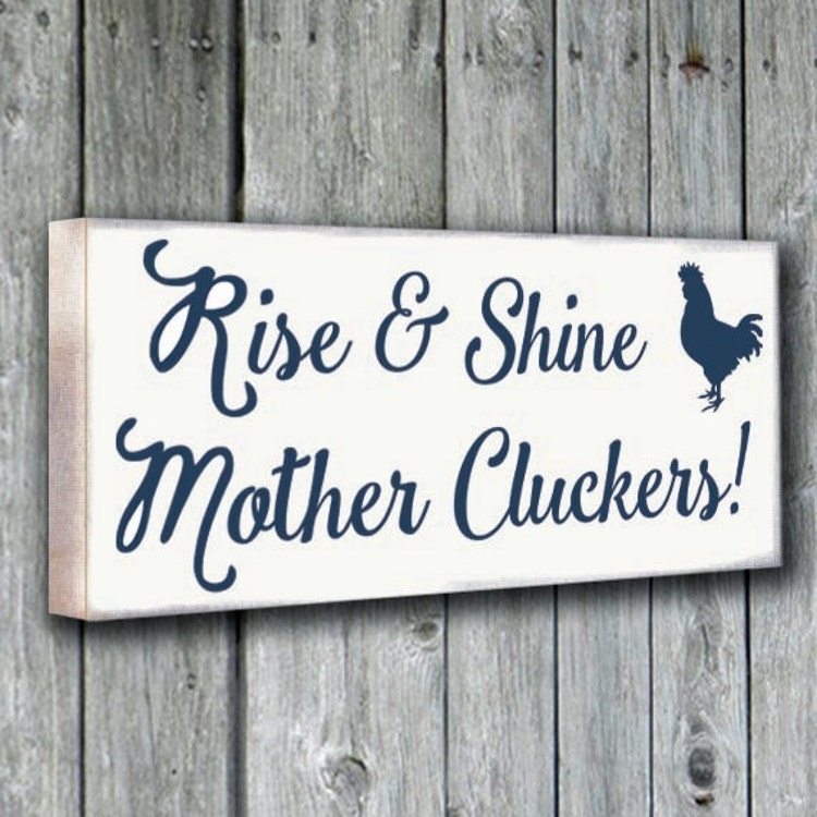 Chicken Coop SignOutdoor Barn PlaqueRise by doudouswooddesign