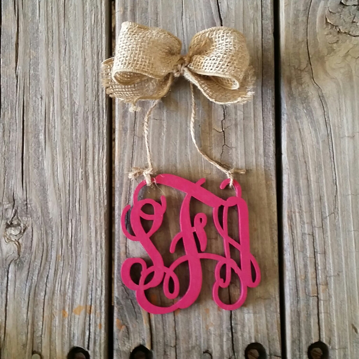 Rear View Mirror Monogram Car Charm Car Monogram