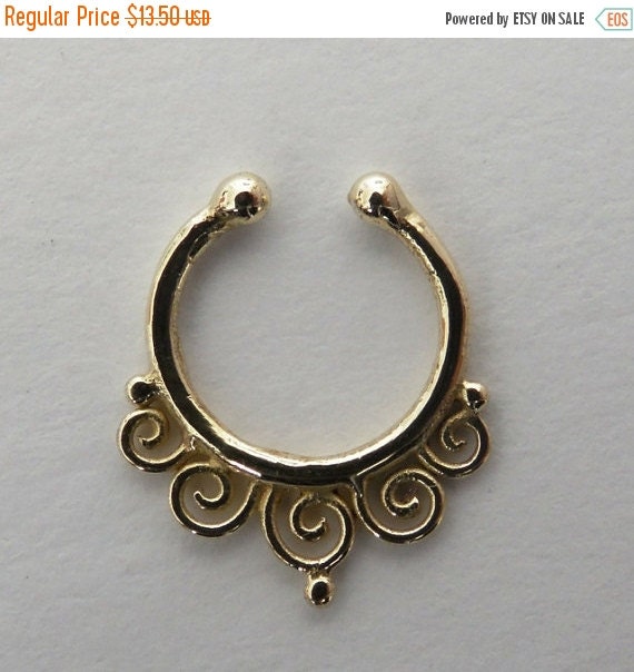 ON SALE 15% OFF Fake Septum Ring Faux Septum Ring by RONIBIZA