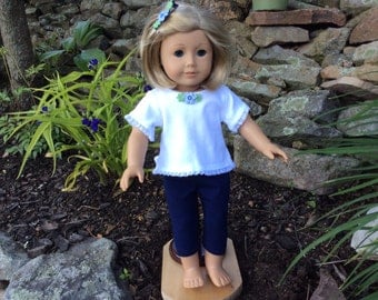 American Girl and Similar 18 inch Doll Capri & Top Set