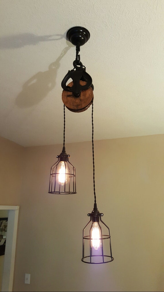 Barn Pulley Cage Light