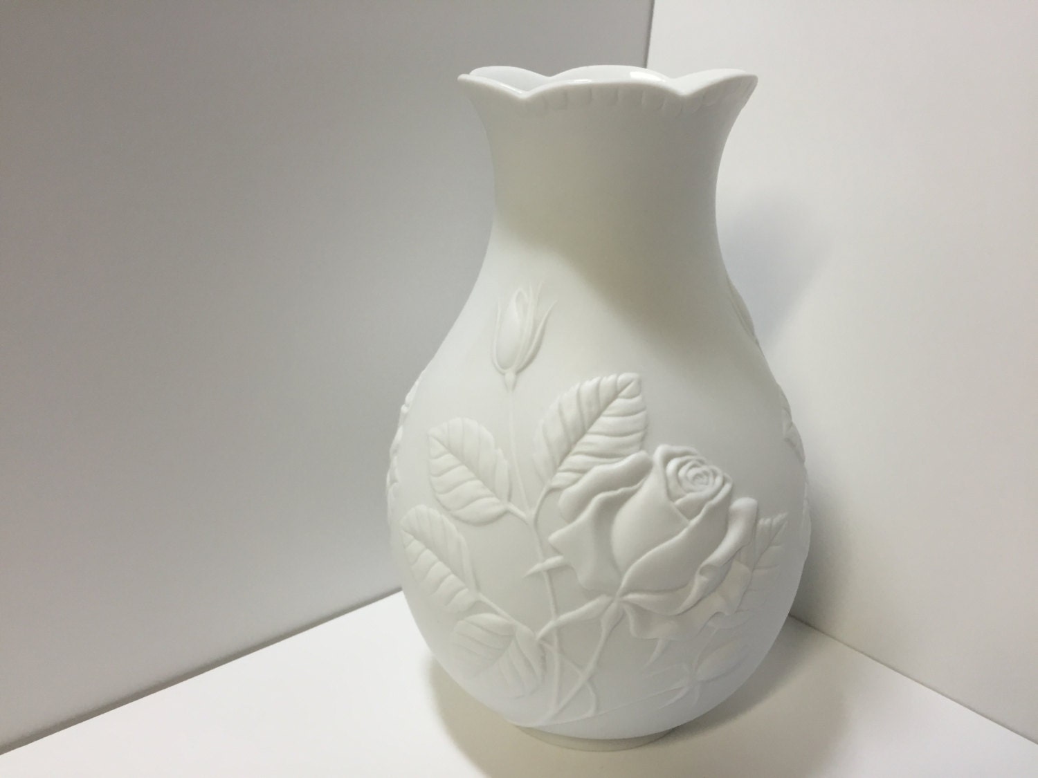 Vintage Kaiser Roses Vase Christmas Gift Kaiser Porcelain