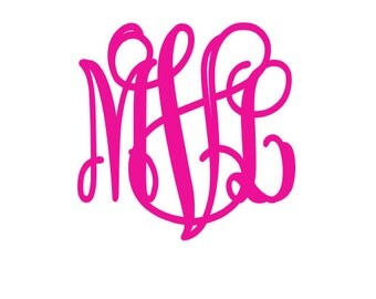 Monogram Solid Vine Vinyl Decal
