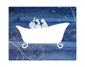 Blue bathroom art | Etsy Blue bathroom art | Etsy