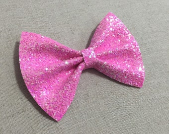 Classic Barbie Pink Hair Bow Bow Headband Pink Bow Glitter