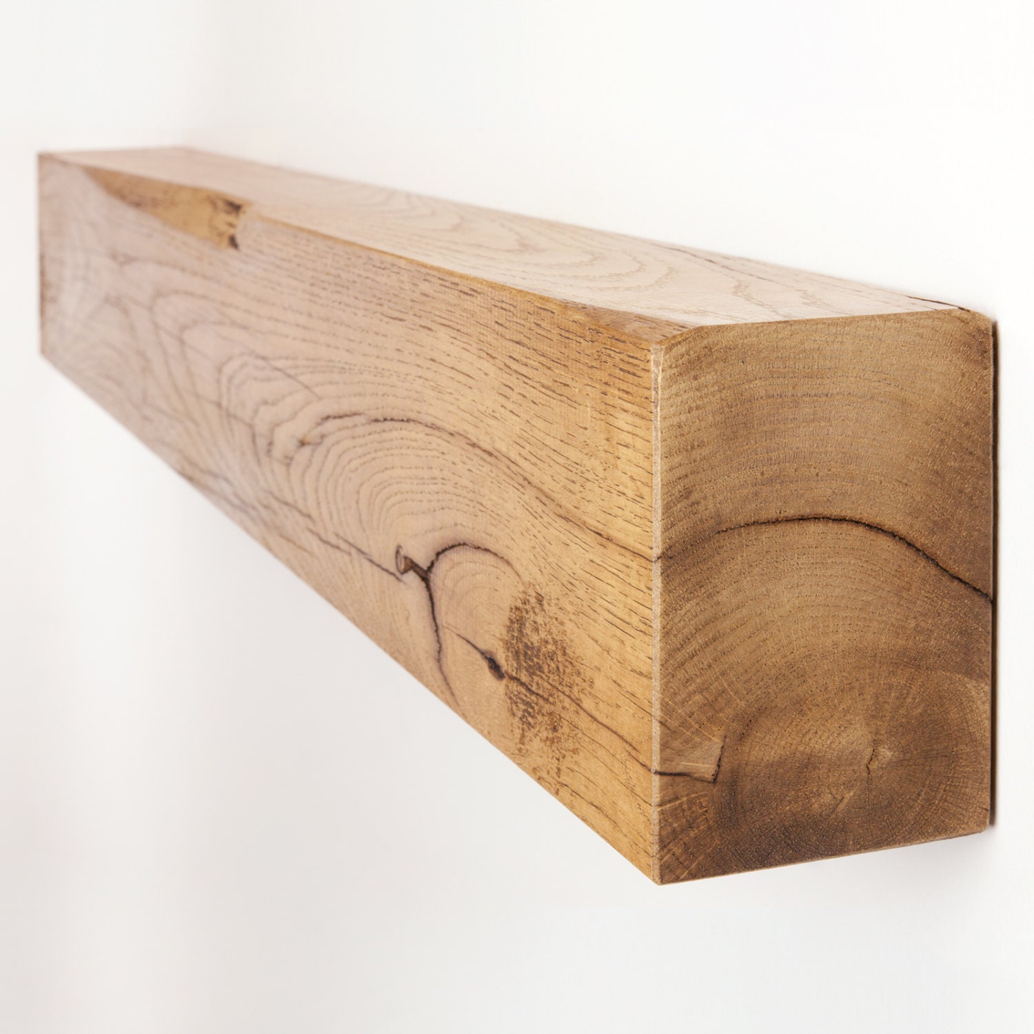 Floating Mantel Shelf made from Chunky Solid Oak with a Choice