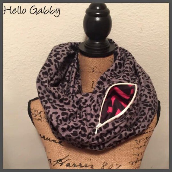 Infinity Scarf with Hidden Pocket Sewing Tutorial Pattern DIY