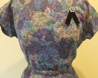 Plus Size 1950's Floral Dress