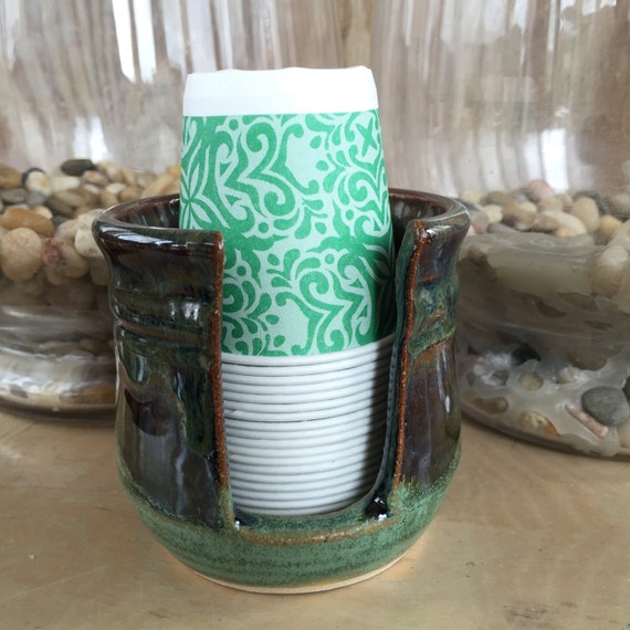 Ceramic Bathroom Cup Holder Disposable Cup Dispenser Paper Cup