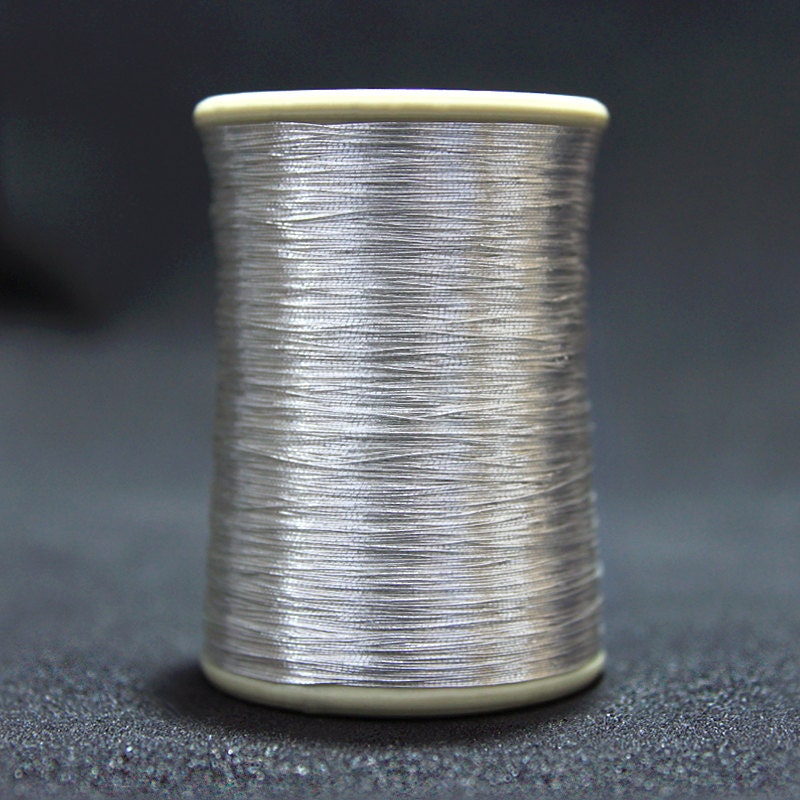 Real Silver Plated Metallic Thread Mtr Spool