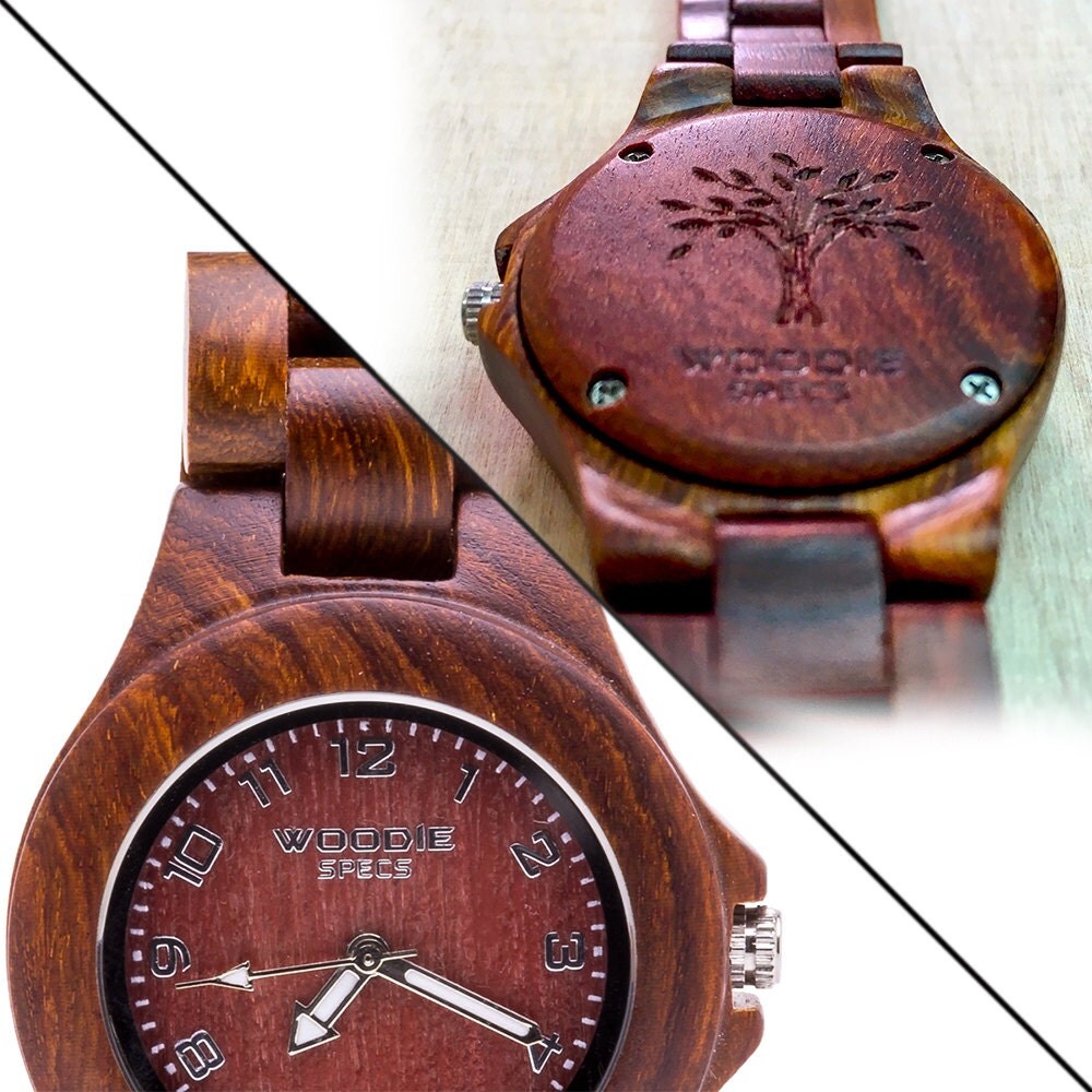 Handmade Women's Wood Watch Made from 100 Natural by WoodieSpecs