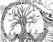 Items similar to Tree of Life Coloring Page on Etsy