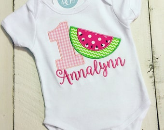 watermelon first birthday shirt