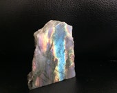 Labradorite (spectrolite) Slab with Polished Side-Mineral Specimen - Labradorite Slab