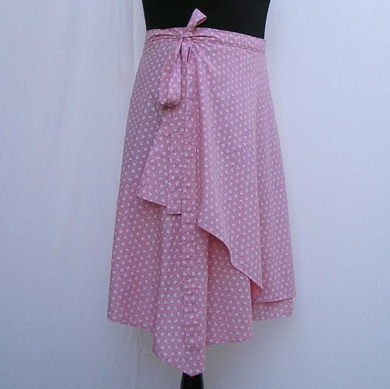 Pink skirt wrap skirt Plus size Skirt asymmetrical skirt