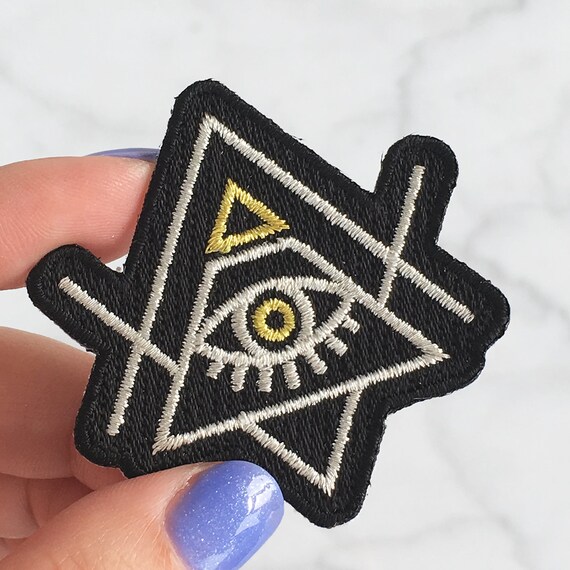 All Seeing Eye Patch Iron On Embroidered Applique Evil